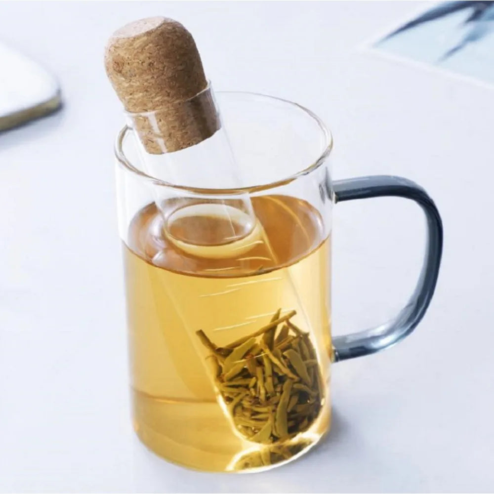 Creative Glass Test Tube Tea Infuser – Transparent Teapot Herb Strainer for Loose Leaf Tea